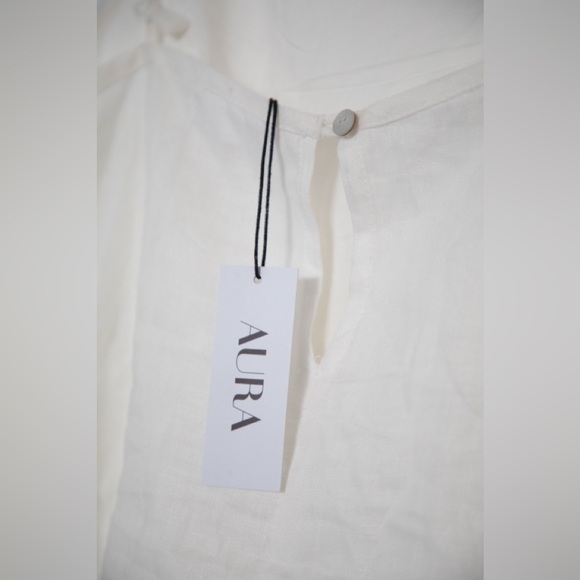 Free Label White Linen Mini Dress Small - Picture 5 of 6